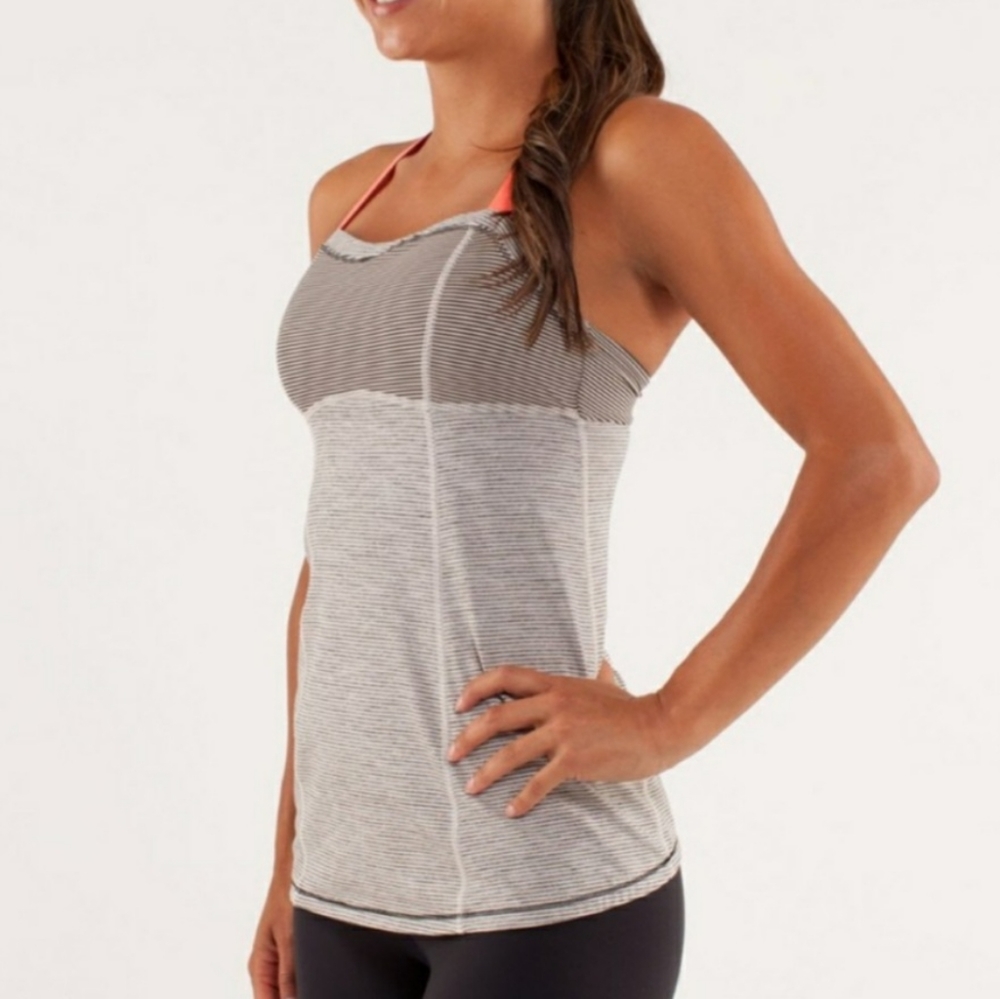 Lululemon catch me tank in Tonka stripe sz 6
